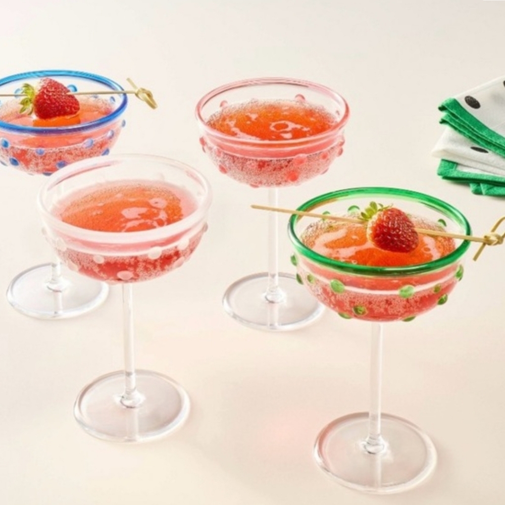 KATE SPADE💥New💥4 Piece Coupe/Margarita/Martini Set
